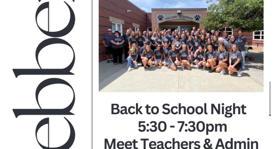 Webber Back to School Night front of school photo