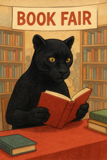 Panther reading book
