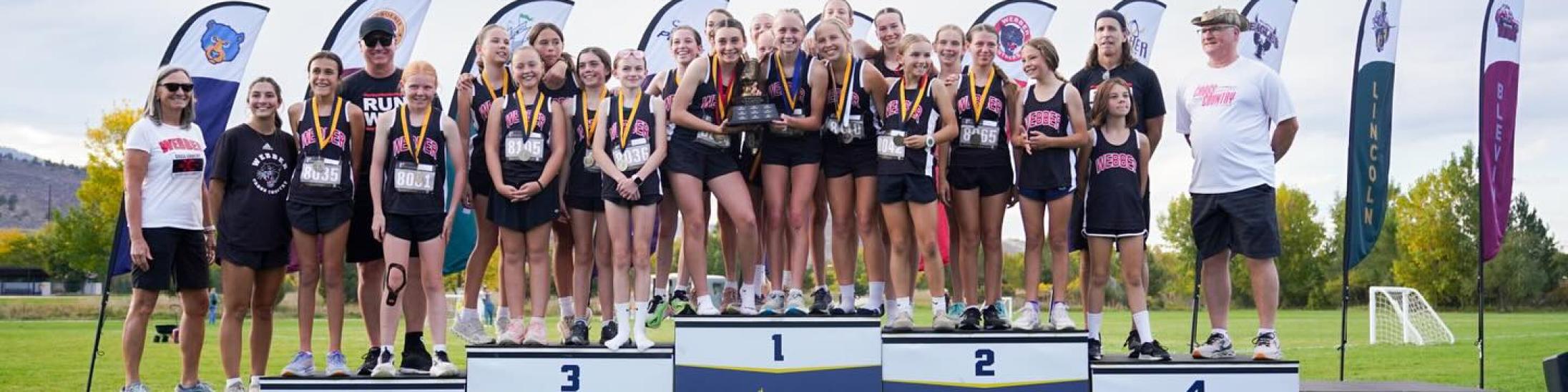 Girls District champ Cross Country team